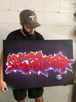 Custom graffiti urban art by Blackbook Custom Art Baiden Tana Sanitor Large