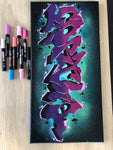Medium 12x24" Custom Graffiti Canvas