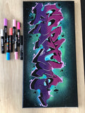 Medium 12x24" Custom Graffiti Canvas